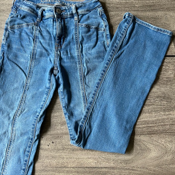 American Eagle High Rise Skinny Kick Jeans - Picture 1 of 5
